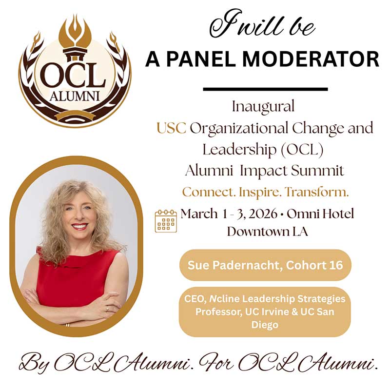 Sue Padernacht Panel Moderator at Inaugural USC OCL Alumni Impact Summit in Los Angeles